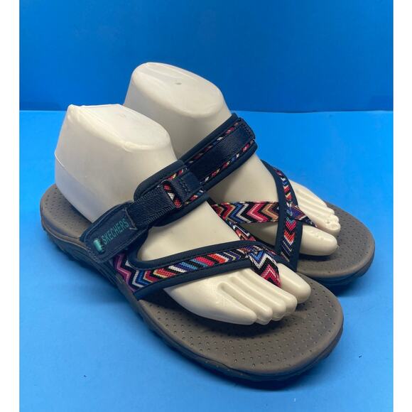 Skechers Reggae Trailway Sandals Women's Sz 9 Colorful Outdoor Strappy Slide - Picture 3 of 11